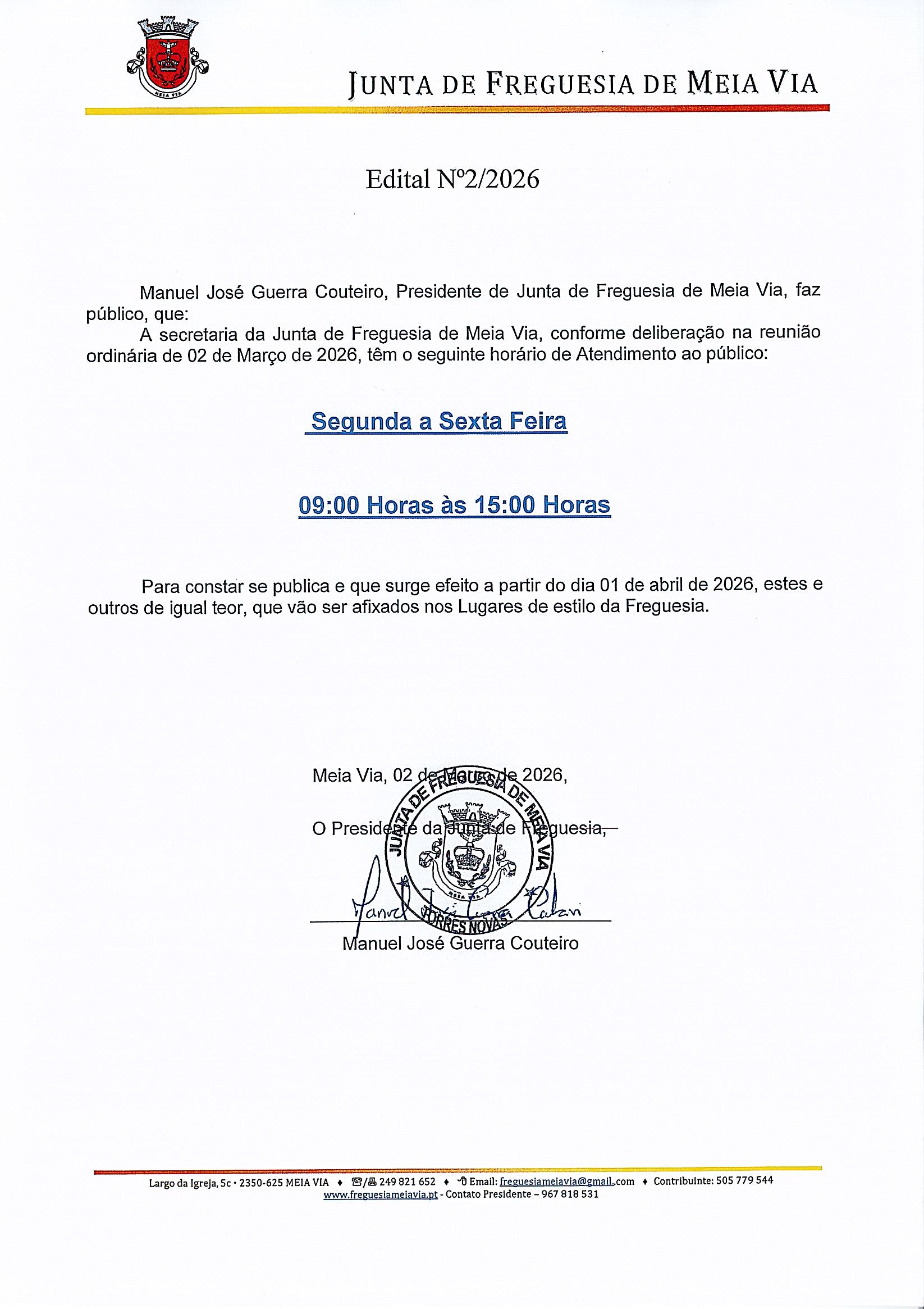 EDITAL Nº2 2026